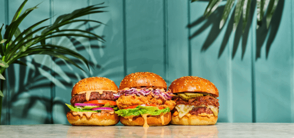 3 delicious burgers